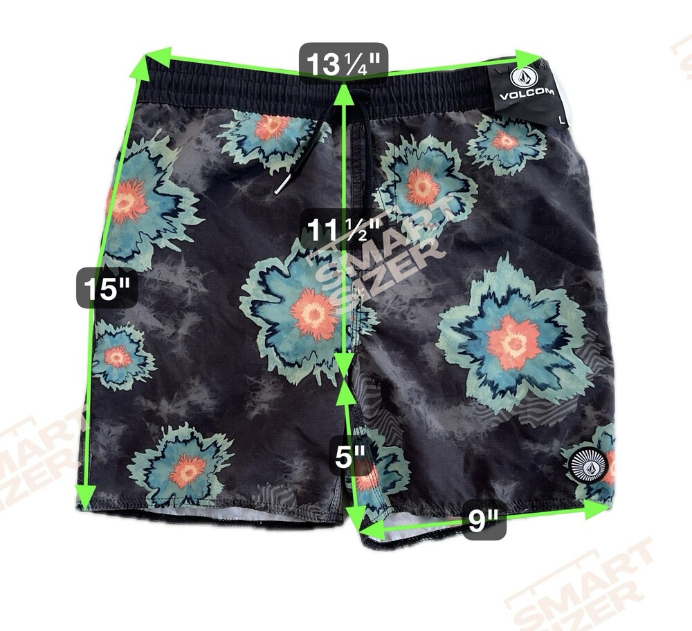 Volcom Board Shorts Trunks Youth Large 12Y - Medal Petal Stoney Swim Surf Beach - Picture 7 of 11